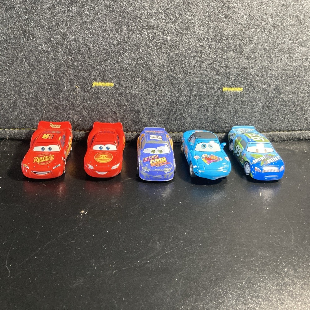 Disney Pixar Cars Diecast Lot 5 McQueen Mia Bobby Swift Spare Mint Mattel